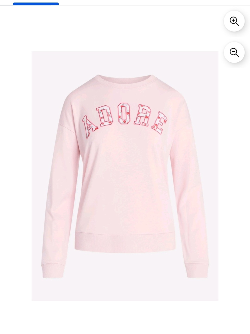 Adore Pink Graphic SweatshirtJoyspun Women's French Terry Knit Long Sleeve Loung